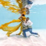 Photographie aquatique femme enceinte en Gironde
