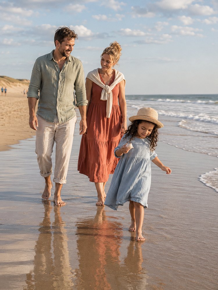 Photo famille plage Gironde