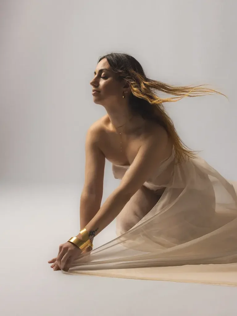 portrait femme studio robe